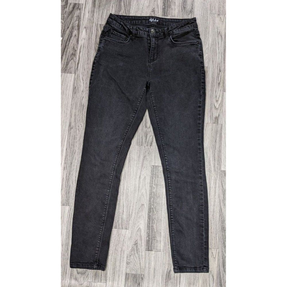 Style‎ & Co Womens Size 10 Skinny Pockets Black Denim Jeans